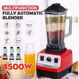 4500W Heavy Duty Commercial Grade Automatic Blender Mixer Juicer Fruit Food Processor Ice Smoothies BPA Free 2L Jar