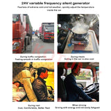 24V Remote Start Parking Air Conditioner Gasoline Generator Variable Frequency Silent Small Portable