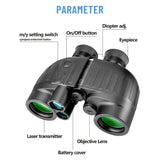 1500m for Adults 8x40 with Rangefinder and Compass IP65 Waterproof Marine UHD Binoculars Field of View 8°,