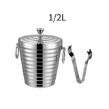 Metal Ice Champagne Cooler Bucket - For Camping, Picnic & Cocktails