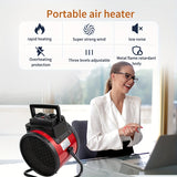 1pc, 2500W Fast Heating Air Heater, Two-level Heat Adjustment, Ceramic Heater Fan, Suitable For Spaces From 200 Square Feet To 500 Square Feet, Allowing Heat To Quickly Fill The Entire Room, Suitable For Living Rooms Bedrooms Study Rooms And Offices
