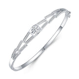 Women's Light Luxury Niche Love Center Diamond Silver Bracelet