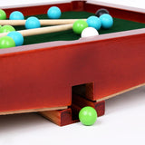 Pool Table Set Desktop Snooker Wood Leisure Kindergarten Household Nursery Mini Tabletop Billiards Game Toy for Children Kids