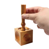 Wooden Square Dapping Block Punch Kit DIY Doming Shaping Stamping Blanks Soft Metals Gold Silver Copper Aluminum Sheet Concave