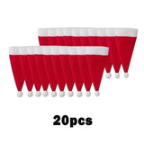Hat Fork Knife Cutlery Decorations for Home Merry 2023 Christmas Tableware Bag Holder