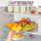 Turntable Organizer For Refrigerator Home Rotating Storage Rack For Cabinet, Table, Pantry, Countertop