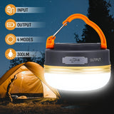 Camping light -300LM portable tent light, 4 modes, magnetic base - outdoor activity flashlight