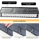 Iron Hanging Shelf Basket - Planter Pots Stand Holder for Balcony, 1-Tier