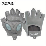 Aolikes Silica Gel Shock Absorbing Workout Gloves - Perfect for Men & Women's Weight Lifting, Gym Exercise