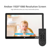 Andoer 17inch Digital Photo 1920*1080 High Resolution LED Screen Electronic Picture Frame Video Player with Remote Control