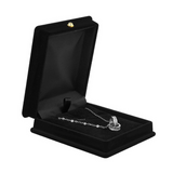 1 x Veet Necklace Chain Jewelry Display Storage Box Gift Case Holder Organizer---Black