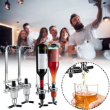Drink Double Shot Wall Mounted Wine Beverage Whisky Liquor Dispenser Multipurpose Bottle Holder Bracket for Home Bar