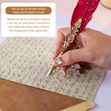 Retro Feather Dip Set Vintage Quill Pen Elegant Style Calligraphy Writing Signature with Replacement Nibs Ideal for Letters