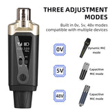 Wireless Transmitter/Receiver for Dynamic Microphone Audio Mixer PA System 500-980MHz Mic Condenser Converter Set