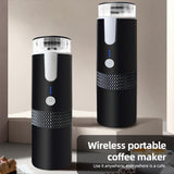 Portable Electric Espresso Machine - 6oz Single Serve, Mini Coffee Maker, Automatic Brew for Camping, Travel, Car, Office