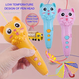 Low Temperature 3D Printing Pen USB Charging Wireless Graffiti Student Handmade Girl Children's Toys