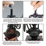 Kitchen Tool Mini Spice Mill Grinding Manual Coffee Grinder Hand Crank Coffee Maker Retro Vintage Handmade Coffee Beans Wooden