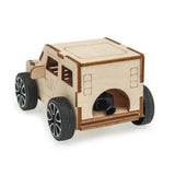 3D Wooden Puzzles Model DIY Car Kits STEM Projects Pulling Line Science Experiment Kit Education Vintage Toy for Kids Children Gift