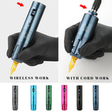 New Wireless Tattoo Machine Rotary Battery Pen 3.5mm Stroke Brushless Motor With LED Digital Display 1900mA/h Free Shipping