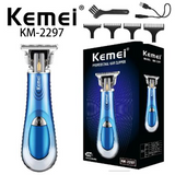 New Style Mini Non-Slip Body Hair Trimmer Kemei Km-2297 Usb Charge Lcd Portable Hair Clipper Bald