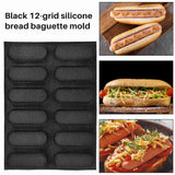 Silicone Pan-Non-Stick Perforated French Pan Forms,Hot Dog , Baking Liners Mat Bread Mould