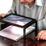 Reading Magnifier Full Page Optical Magnifying Desk Magnifying Glass Foldable LED Lens For Elderly Sewing Knitting