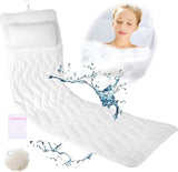 3D Air Mesh Anti-Skidding Spa Mat Suction Cups Full Body Bath Cushion With Pillow