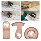 Oscillating Saw Blades - 9Pcs Multi Function Tile Saw Blades Set For Ceremic Porcelain Tile Cutting, Carbide
