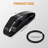 Black Duty Keychain Belt Quick Release Key Clip, Stainless Steel Tactical Invisible Keyring With 6 Removable Keyrings
