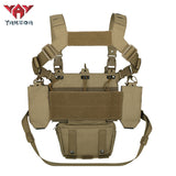 Outdoor Equipment Tactical Belly Pocket Laser MOLLE Attach Multi-functional Chest Hook