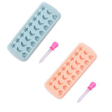 Cube Tray With Lid Stars Moons Love Hearts Shape 24 Cavity Silicone Safe Durable Whiskey Ice Ball Maker Kitchen
