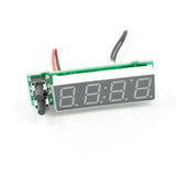 DC 5- 28V DIY Car Brighess Adjustment Temperature 2 Probes Voltage Monitor Meter LED Digital Clock Timer Green Blue Red