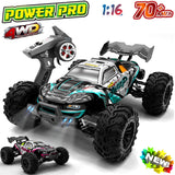 1:16 70km/H 4WD RC Car High Speed Off-Road Vehicle IPX4 With Led Remote Control Cars Drift Monster Truck 2023 New