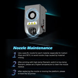FLASHFORGE Hardened Nozzle 280℃ High w 32mm³/s for Stable High-Speed Printing Compatible Adventurer 5M Hotend