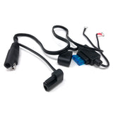 60CM 18awg Connector Cable Ring Terminal Battery Charger Quick Disconnect SAE Extension Cord Motorcycle Car Tractor 10A Fuse