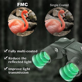 Marine Military 10x50 Waterproof Binoculars with Rangefinder Compass BAK4 Prism FMC Lens for Birdwatching Hunting Boating