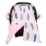 2 In 1 Carseat And Nursing Cover Up With Peekaboo Opening,Large Infant Car Seat Canopy For Girl, Best Baby Shower Gift Fo