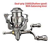 Fishing 2500-3000 Series Spinning Reel 8KG Max. Drag 5.2:1 with Balancing Lever Shallow Spool for Carp Freshwater Saltwater