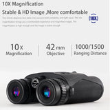 Outdoor Hunting Rangefinder 10X42 Binoculars Angle/ Height / Flag /Multiple Measurement Mode 1000M 1500M Laser Distance Finder