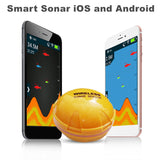 Wireless Sonar USB Rechargeable Bluetooth-Compatible Boat Depth Fishing Fish Finder 2.4GHZ 90-Degree Radiation Angle