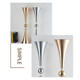 Trumpet Shape Metal Vase Table Centerpiece Party Road Lead High Flower Stand For Wedding Decor