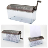 Mini A4 File Hand Shredder Documents Tool Paper Cutter Cutting hine for Office Teaching Household School with Basket