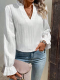 Women's Shirt Fashion V-neck Flared Sleeves