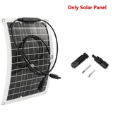 30W-600W Flexible Panel 12V Battery Charger Dual USB With 10A-100A Controller Solar Cells Power Bank for Phone Car Yacht