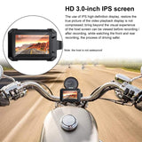Motorcycle Driving Recorder Waterproof 3 Inch Screen with Two 1080P Cameras Support Wifi Gps Gravity Sensing Loop Recording