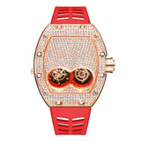 PINTIME Men Iced Out Watches Luxury Full Diamond Gold Stainless Steel Quartz Wristwatches Clock Gift Relogio Masculino