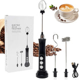 3 In 1 Wireless Milk Frother Handheld Foam Maker Lattes Coffee Whisk Mixer Foamer for Cappuccino Frappe Matcha Frothing Wand