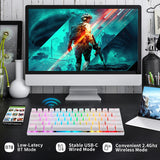 Motospeed SK62 BT Wireless Gaming Keyboard - 61 Keys, RGB Backlight, Red/Blue Switch, For Laptop & PC