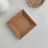 Wooden Spiral Shape Dessert Tray Candle Holder Storage Organizer Home Decoration Accessories