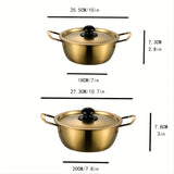 1pc Stainless Steel Pot: Perfect For Soup, Ramen, Instant Noodles And Hot Pots, Cookware, Kitchenware, Kitchen Supplies